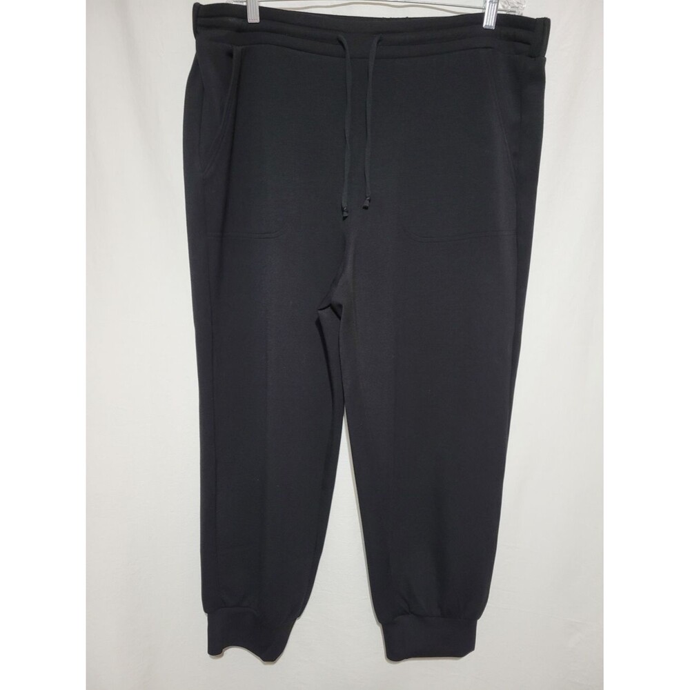 Jones New York Joggers Women 2X Black Excellent Drawstring Pockets Athleisure
